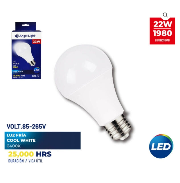 BOMBILLO LED REDONDO LUZ FRIA ANGEL LIGHT