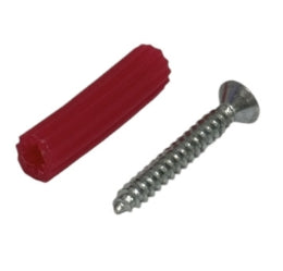 RAMPLUG ROJO + TORNILLO 6 X 1