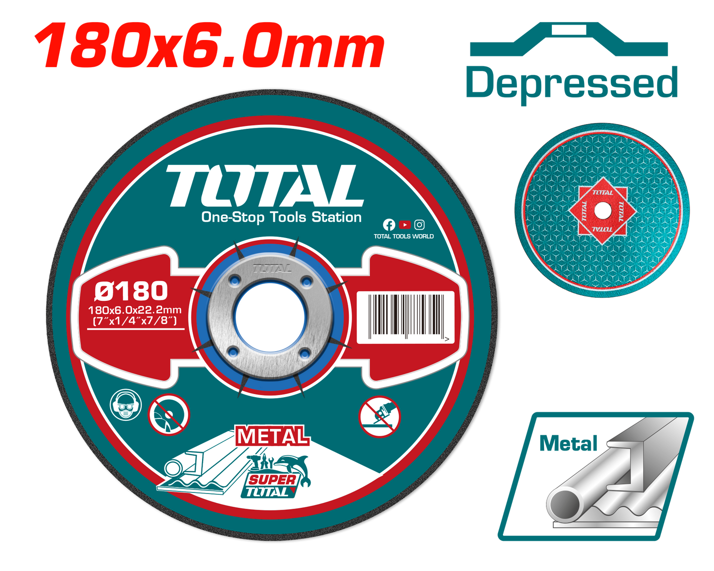 DISCO DE ESMERILAR O DESBASTAR TOTAL TOOLS