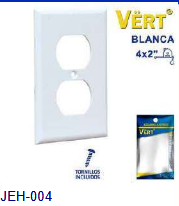 TAPA PARA TOMA DOBLE BLANCO 270 VERT