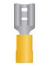 TERMINAL HEMBRA AMARILLO RECTA CABLE 12 - 10 AWG
