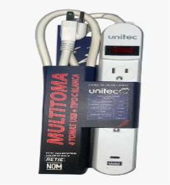 REGLETA 04 TOMAS + USB / TIPO C UNITEC