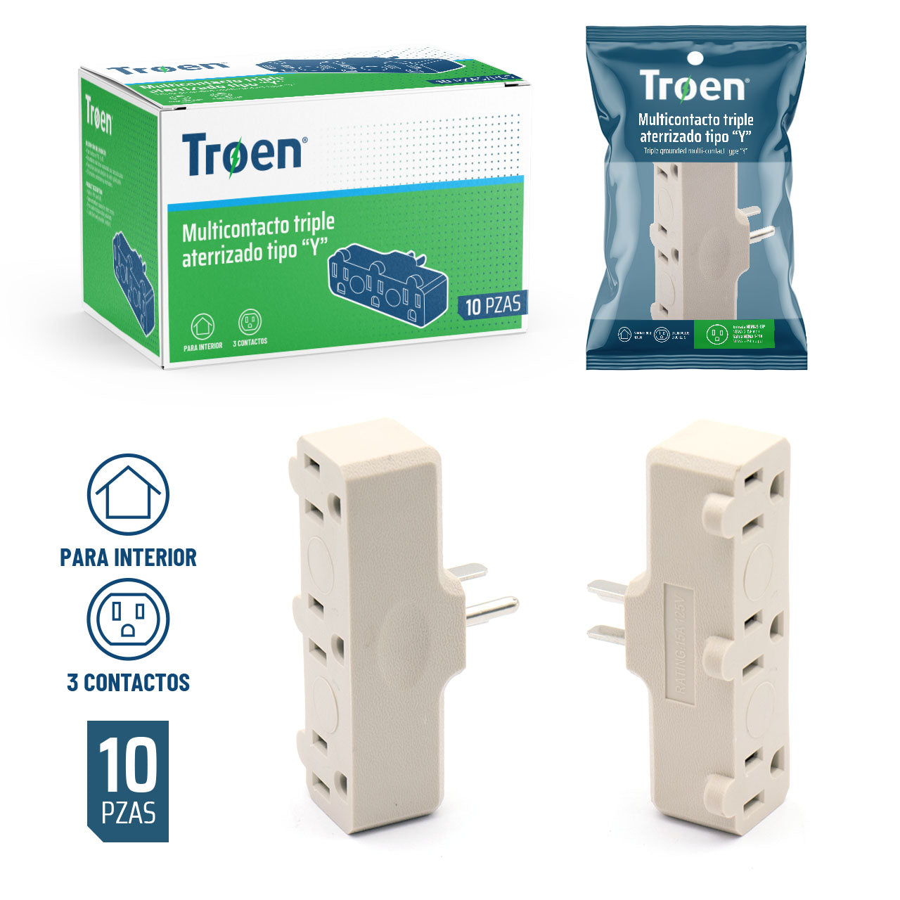 TOMA ADAPTADOR TRIPLE TROEN