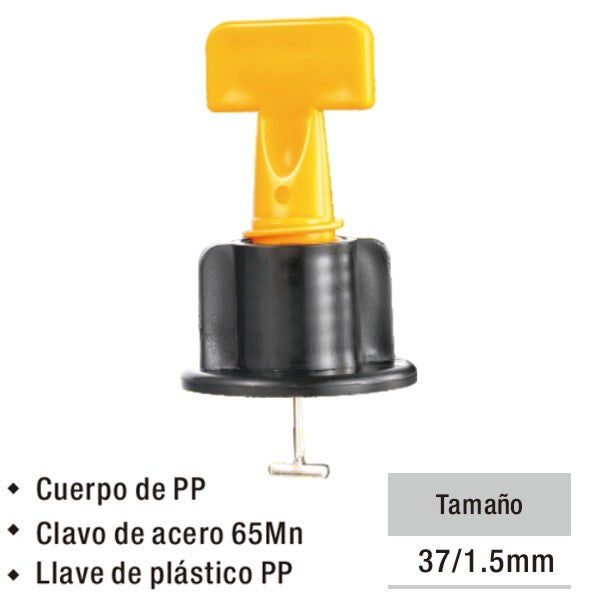 NIVELADOR D/CERAMICA C/CLAVO FIJO 50PZS