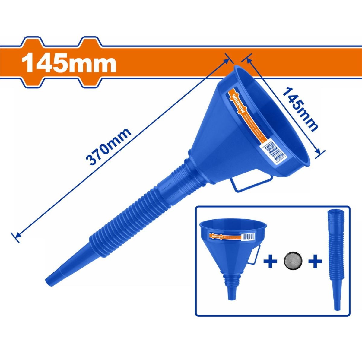 EMBUDO 2 EN 1 PLASTICO 145MM MARCA WADFOW