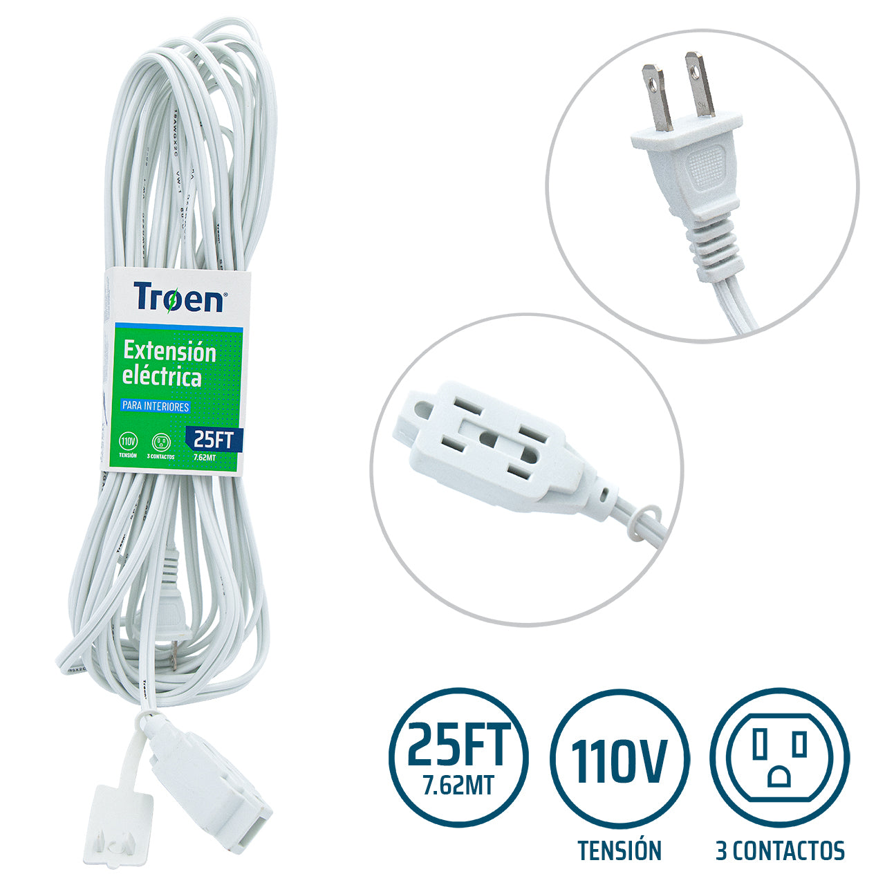 EXTENSION ELECTRICA 7,62 METROS TROEN