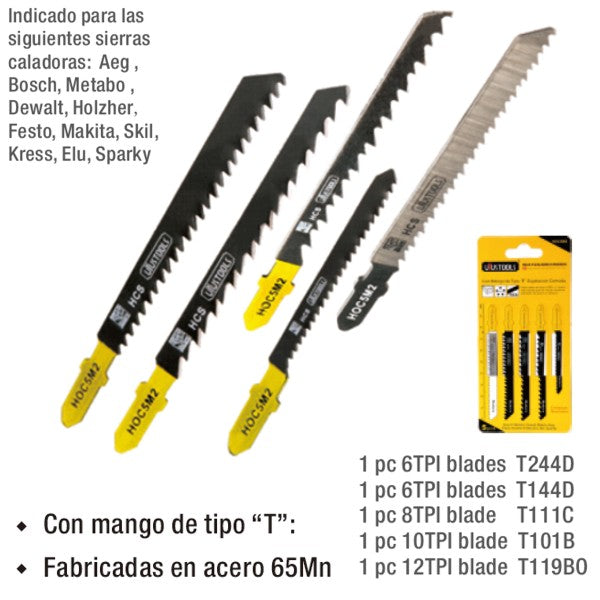 HOJA SURTIDA P/SIERRA CALADORA UYUSTOOLS
