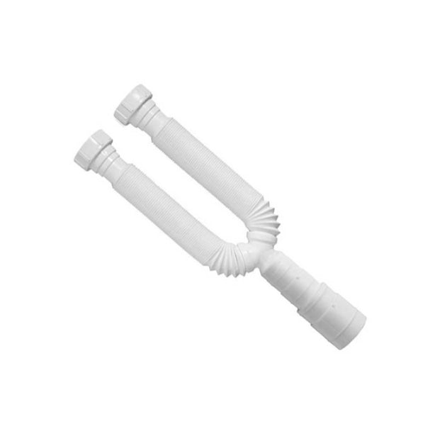 SIFON PLASTICO DOBLE, EXTENSIBLE P/FREGADERO. AQUAFINA