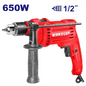 TALADRO 1/2" DE IMPACTO DE CABLE  650W EMTOP