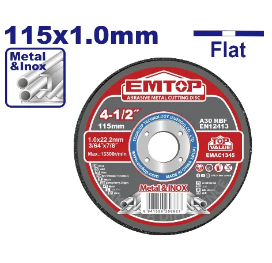 DISCO DE CORTE METAL EMTOP