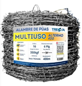 ALAMBRE DE PUAS 400METROS CALIBRE 16 TREXA