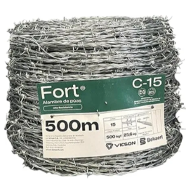 ALAMBRE DE PUAS 500 METROS CALIBRE 15 FORT VICSON