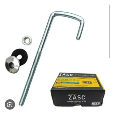 GANCHO 2" X 1" LARGO CAJA DE 100 UNIDADES ZAS