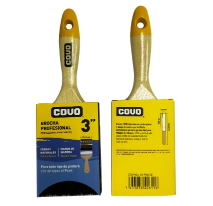BROCHA CERDA NEGRA MANGO DE MADERA