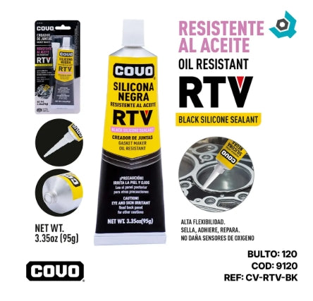 SILICON NEGRO RTV COVO