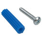 RAMPLUG CON TORNILLO - AZUL + 10 X 1-1/2" 10 PZA