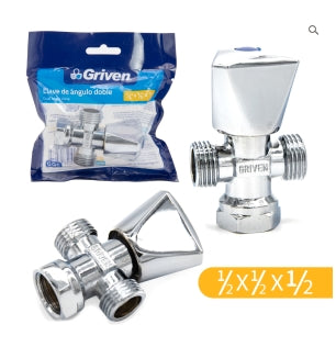 LLAVE DE ARRESTO DOBLE 1/2" X 1/2" X 1/2" GRIVEN