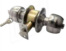 CERRADURA POMO CROMADA CON LLAVE DAHAI