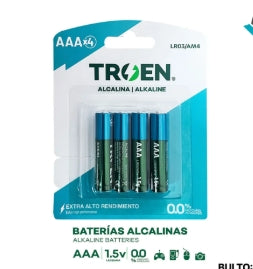 BATERIAS PILAS ALCALINA TROEN