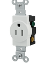TOMA CORRIENTE SENCILLO BLANCO 2P+T 15A125V MARCA VERT UNIDAD