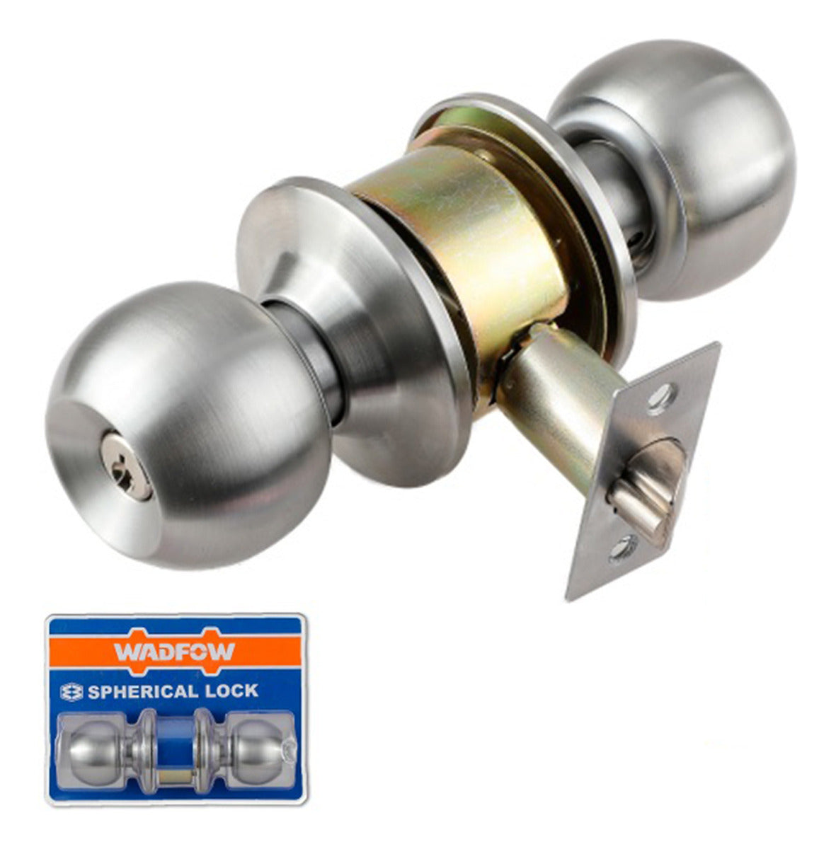 CERRADURA DE POMO CILINDRO CON LLAVE DE ACERO INOXIDABLE (ENTRADA) 201SS
