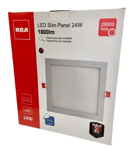 LAMPARA PANEL LED CUADRADO SUPERFICIAL LUZ BLANCA RCA