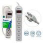 REGLETA 6 TOMAS 13AMP TROEN