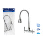LLAVE FREGADERO DE PARED CUELLO FLEXIBLE 1/4 DE VUELTA GRIVEN