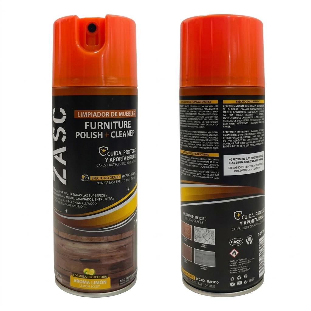 LIMPIADOR DE MUEBLES (MADERA, CUERO, MARMOL) 295g ZASC