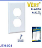 TAPA PARA TOMA DOBLE BLANCO 270 VERT