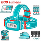 LINTERNA LED MINERA 100 - 200LM TOTAL TOOLS