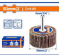 RUEDA DE LAMINA FLAP TALADRO EJE DE 1/4" WADFOW