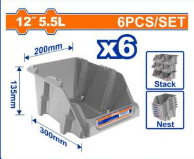 CAJA PLASTICA GRIS WADFOW
