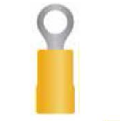 TERMINAL DE ANILLO OJO AMARILLO CABLE 12 - 10 AWG
