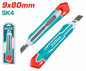 EXACTO 9MM X 80MM LONGITUD 140MM CON AUTOBLOQUEO TOTAL TOOLS
