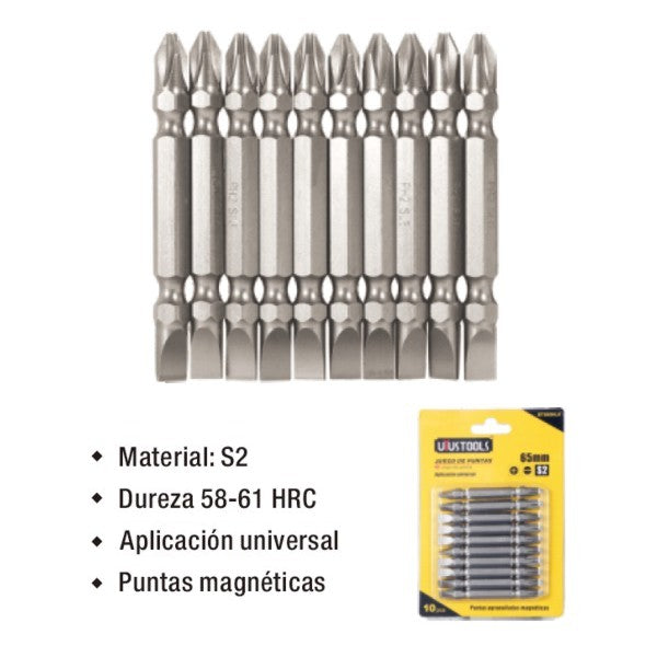 PUNTA P/DESTOR.JUEGO DE 10PZ UYUSTOOLS