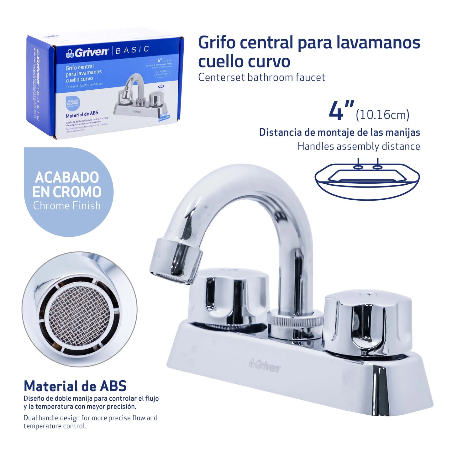LLAVE DE LAVAMANO DOBLE GRIVEN
